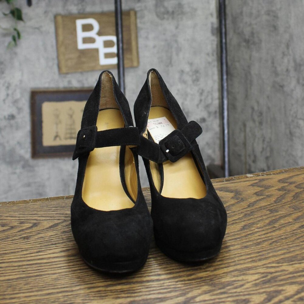 Nine West Womens Stiletto Suede Heels 1678b0964af61a Black 7M - Picture 3 of 6